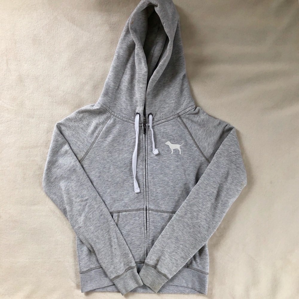 Grey VS Pink Zip Up Sweatshirt✨
